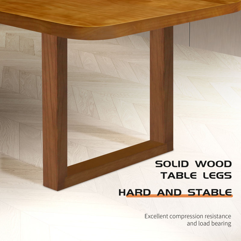 HomeEaseHY Simple Ash Wood Rectangular Dining Table Sets | Wayfair